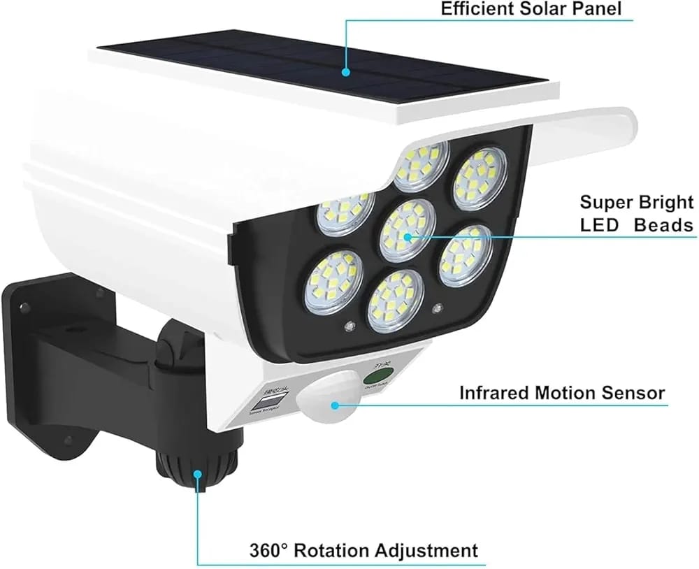 solar security camara light